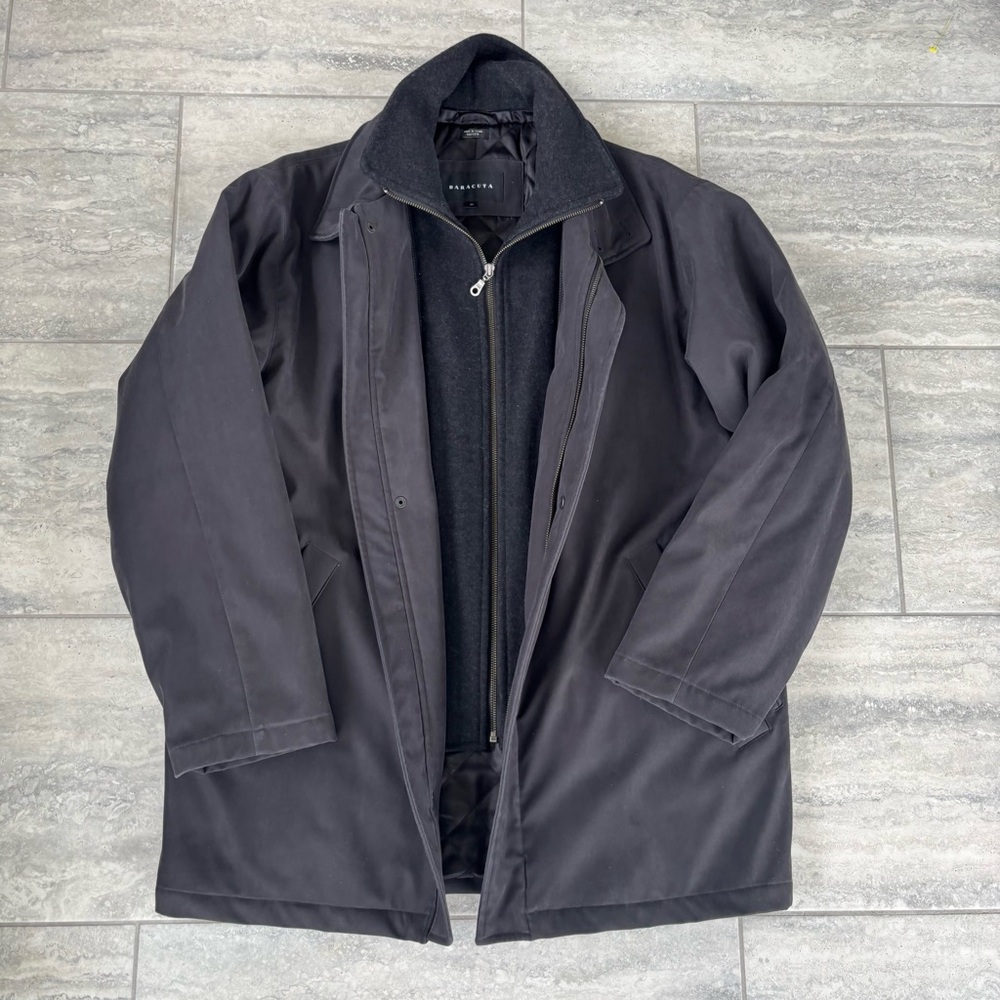 Barracuda Men’s Bib Car Coat Jacket Charcoal Grey Size Medium